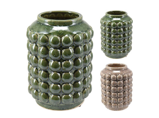 Ваза KOOPMAN VASE BOBBLE 19CM 2ASS CLR (981668) (095202960)