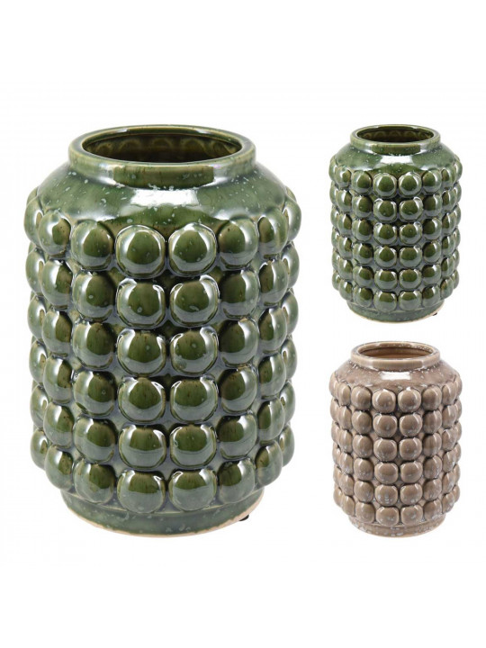 Vases KOOPMAN VASE BOBBLE 19CM 2ASS CLR (981668) (095202960)