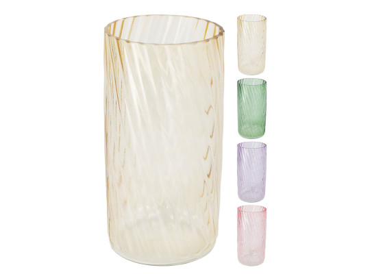 Ծաղկաման KOOPMAN VASE GLASS 4ASS COLOE (392488) (HC5000270)