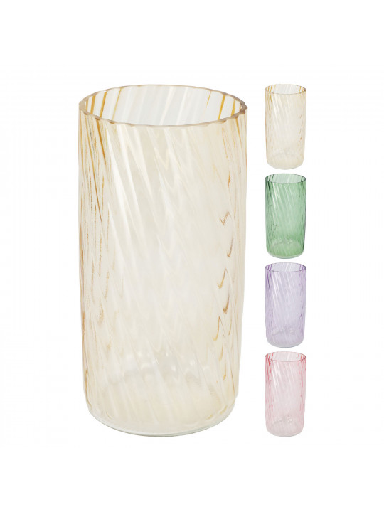 Vases KOOPMAN VASE GLASS 4ASS COLOE (392488) (HC5000270)