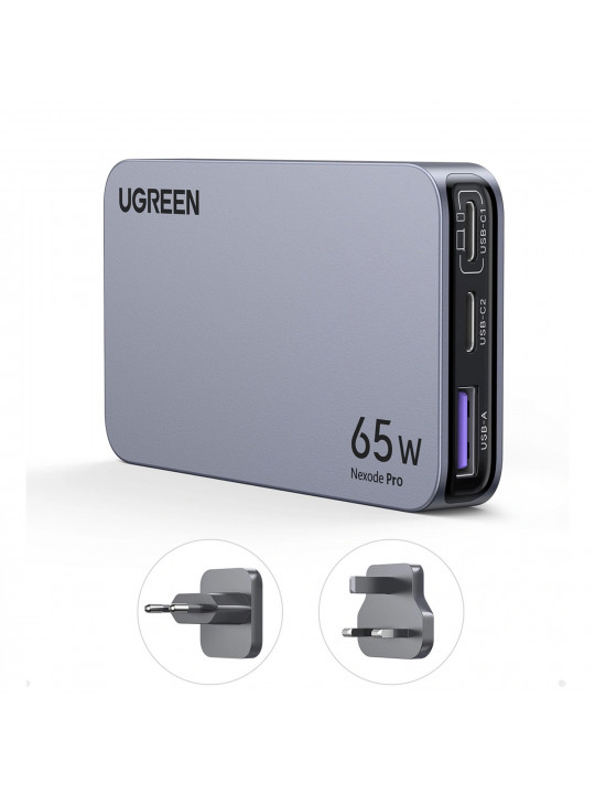 Հոսանքի ադապտոր UGREEN X753 Nexode Pro GaN Fast Charging 65W PD 3 Ports (GR) (25356)