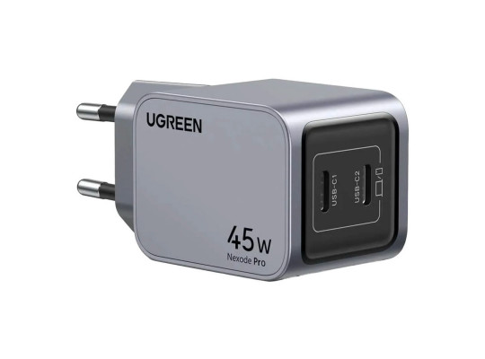 Հոսանքի ադապտոր UGREEN X707 Nexode Pro GaN Fast Charging 45W PD (Grey) (35008)