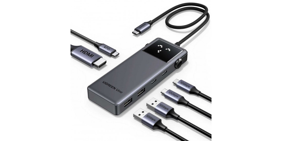 Usb-հանգույց UGREEN Uno 6-in-1 USB-C 10Gbps (35998)