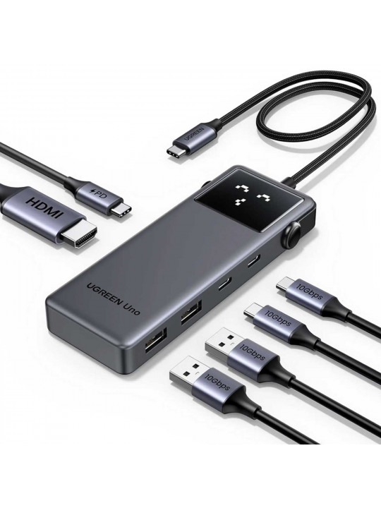 Usb-узел UGREEN Uno 6-in-1 USB-C 10Gbps (35998)