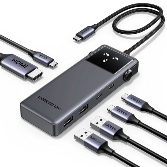 Usb-узел UGREEN Uno 6-in-1 USB-C 10Gbps (35998)