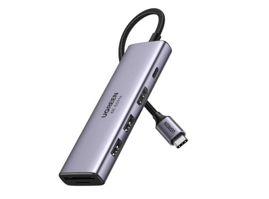 Usb-узел UGREEN CM512 6-in-1 USB-C (45320)
