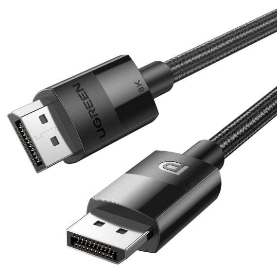 Մալուխ UGREEN DP114 DisplayPort 1.4 1M 8K (BK) (80390)