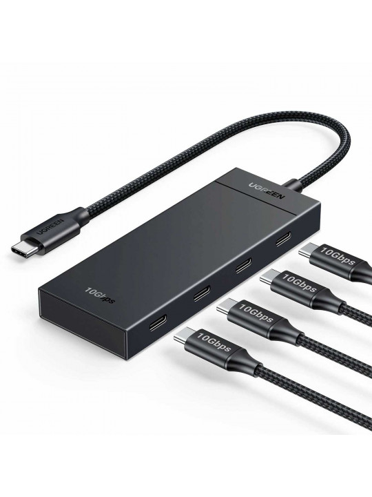 Usb-узел UGREEN CM806 Type-C 4 Ports (Black) (35583)