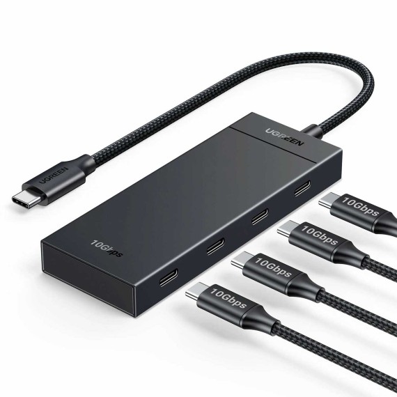 Usb-узел UGREEN CM806 Type-C 4 Ports (Black) (35583)