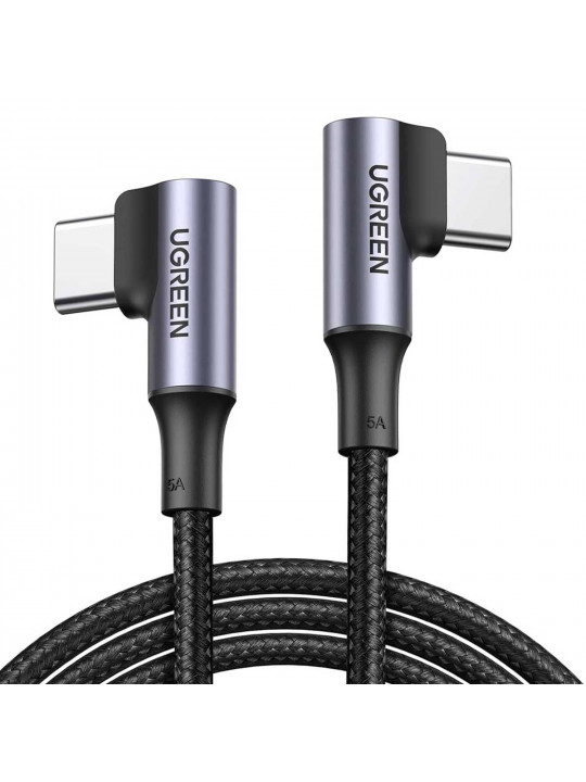 Кабель UGREEN US335 100W USB-C Angled (Grey) (70696)