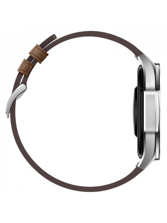 Смарт-часы HUAWEI WATCH GT5 46mm Vili-B19L Brown Composite Leather Strap (Silver) (55020DGK)