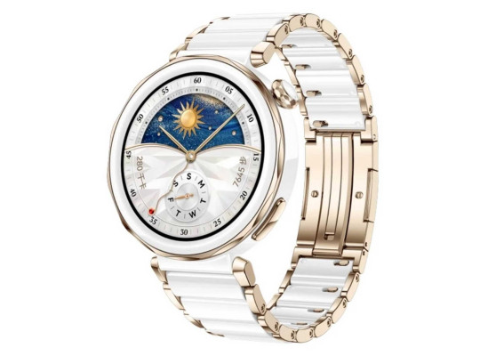 Սմարթ ժամացույց HUAWEI WATCH GT5 Pro Jana-B19C 42mm White Ceramic Strap (Ceramic White) (55020DGV)