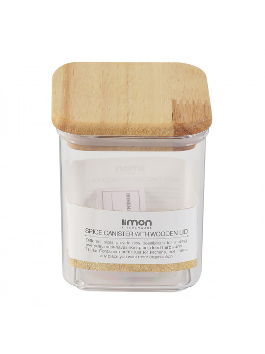 Jar LIMON 219959 SARINA W/LIDD WOOD (908206) 