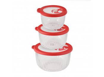 Пищевые контайнеры LIMON 222200 GLASS W/LID SET 3PC(907490) 