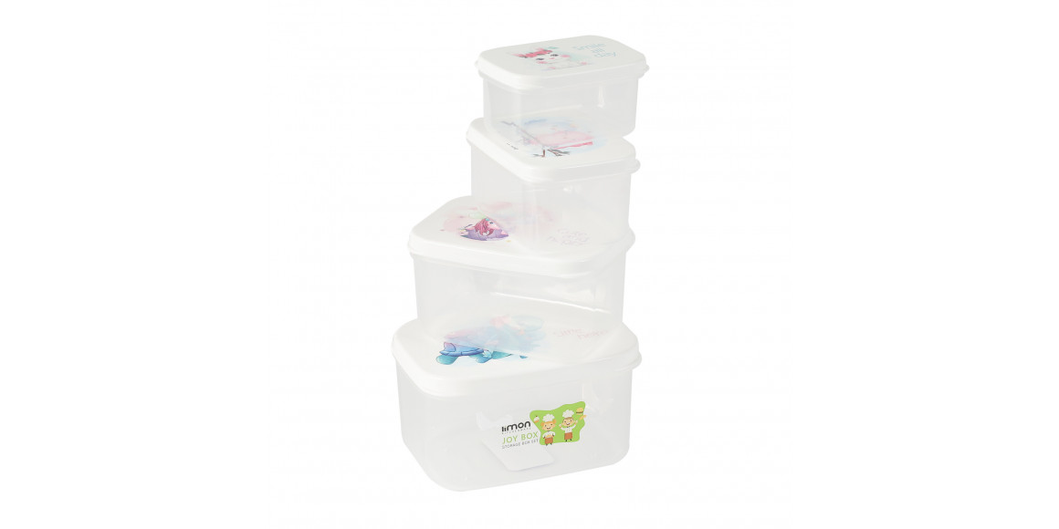 Пищевые контайнеры LIMON 223200 RECTN. BEAR SET 4PC (908411) 