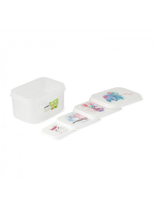 Пищевые контайнеры LIMON 223200 RECTN. BEAR SET 4PC (908411) 