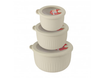 Մթերքի տարաներ LIMON 223335 ROUND SET 3PC W/VENTED LID  (908435) 