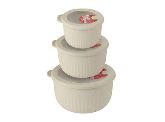 Пищевые контайнеры LIMON 223335 ROUND SET 3PC W/VENTED LID  (908435) 