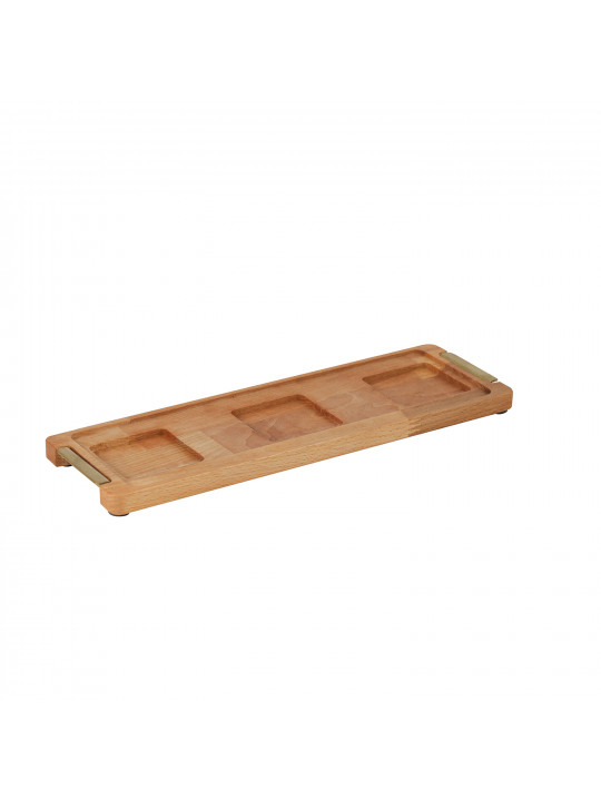 Пищевые контайнеры LIMON 224259 SNACK SERVING 3 SECTION W/WOODEN BASE (908640) 