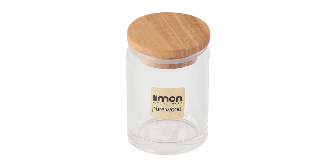 Jar LIMON 228059 SAFFRON W/WOOD LID  (908916) 