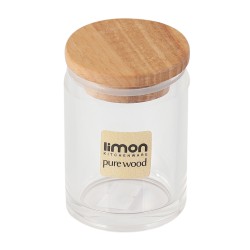 Jar LIMON 228059 SAFFRON W/WOOD LID  (908916) 