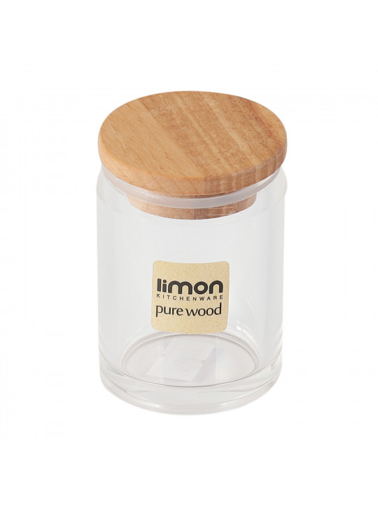 Jar LIMON 228059 SAFFRON W/WOOD LID  (908916) 