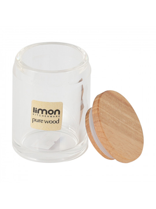Jar LIMON 228059 SAFFRON W/WOOD LID  (908916) 