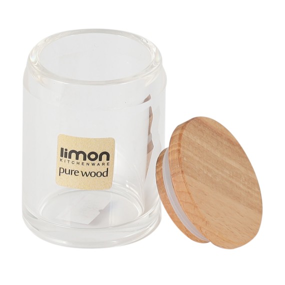Jar LIMON 228059 SAFFRON W/WOOD LID  (908916) 