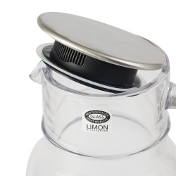 Pitcher LIMON 237500 GLASS W/LID S.S GREOVED 1.5L (910049)