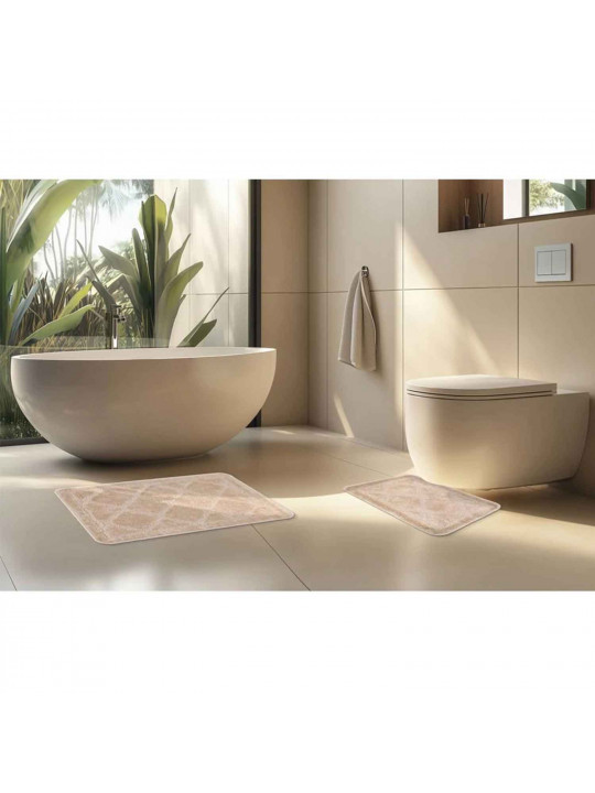 Ուղեգորգ LALEE BAR101 BARI BATH SET 2PC  50x120CM BEIGE 