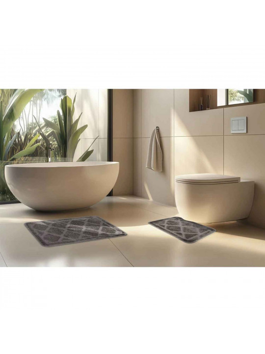 Ուղեգորգ LALEE BAR101 BARI BATH SET 2PC  50x120CM GREY 