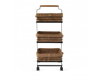 Արկղեր եվ զամբյուղներ LIMON 232300 METAL BLACK POTATO & ONINON RACK 3 FLOOR (909289) 