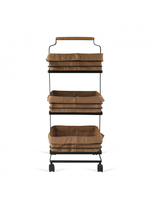 Արկղեր եվ զամբյուղներ LIMON 232300 METAL BLACK POTATO & ONINON RACK 3 FLOOR (909289) 