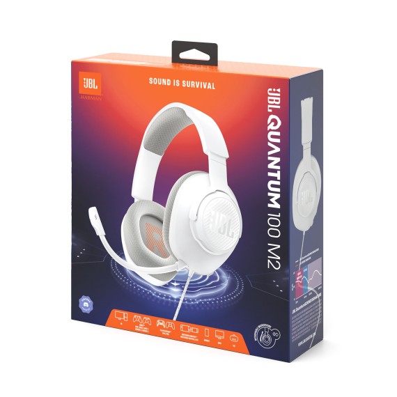Ականջակալ JBL QUANTUM 100M2 (WH) 