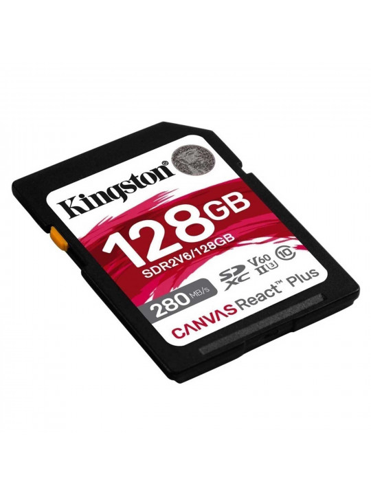 Հիշողության քարտ KINGSTON Canvas React Plus V60 SD 128GB (SDR2V6/128)