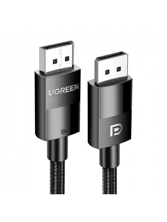 Մալուխ UGREEN DP114 DisplayPort 1.4 2M 8K (BK) (80392)