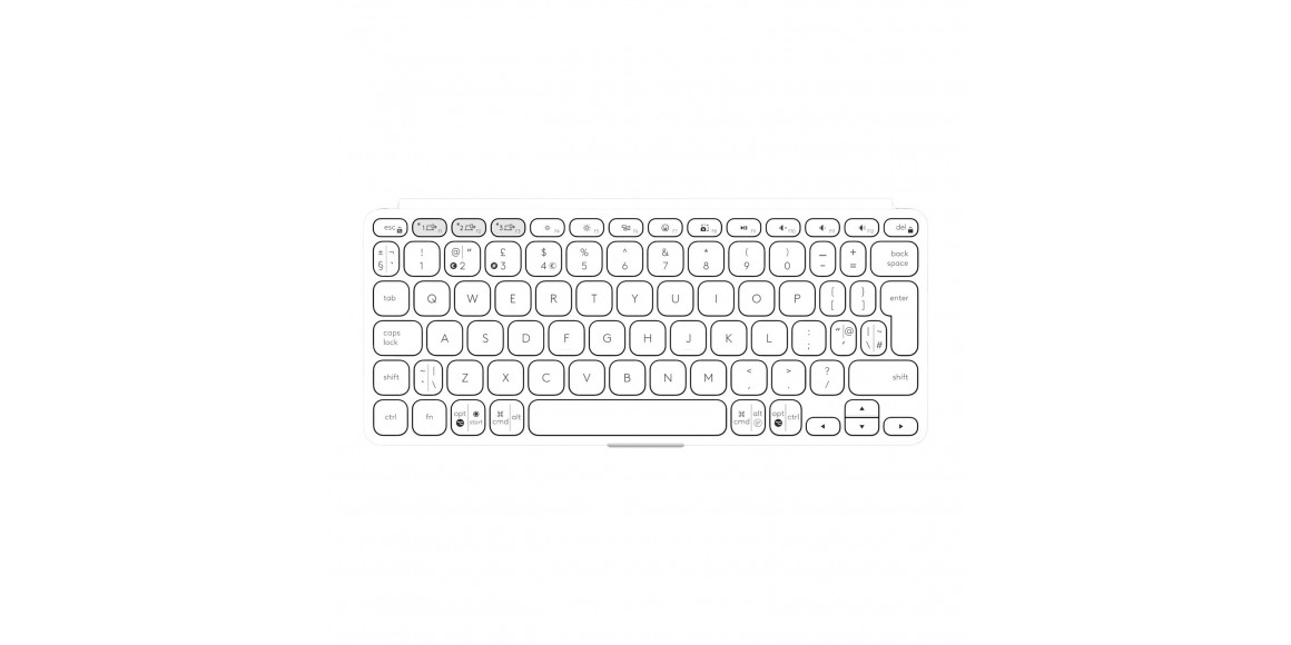 Ստեղնաշար LOGITECH Keys To Go 2 US/INTL (Pale/Grey) (L920-012985)