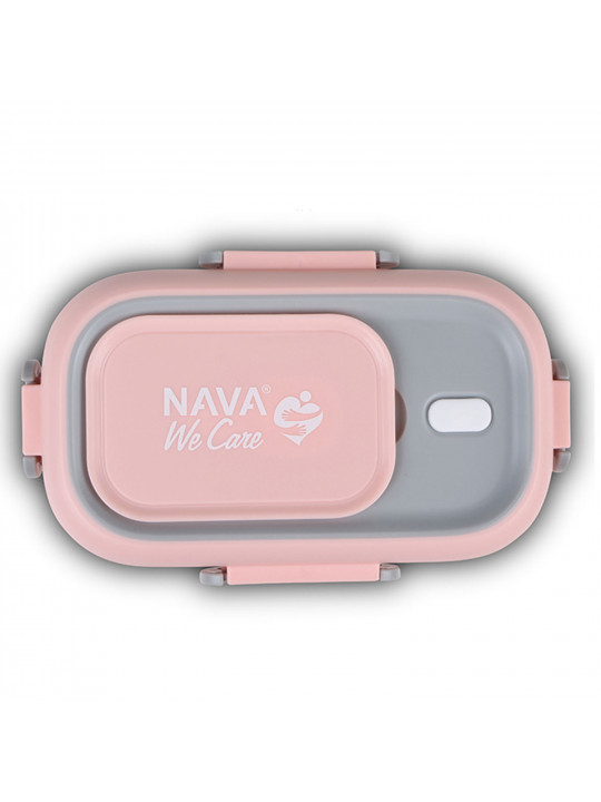 Пищевые контайнеры NAVA 10-262-005 S.STEEL LUNCH BOX WE CARE PINK 800ML 