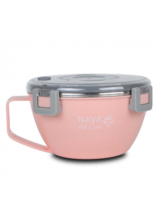 Մթերքի տարաներ NAVA 10-262-011 S.STEEL LUNCH BOX WE CARE PINK 850ML 