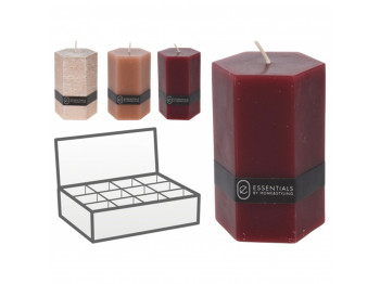 Candle KOOPMAN PILLAR HEXAGON 7X14CM 3 (068482) (420213470)