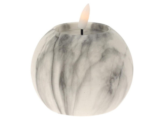 Ամանորյա դեկորատիվ առարկաներ KOOPMAN LED BALL CANDLE 100X75MM WHITE (739900) (AX5435800)