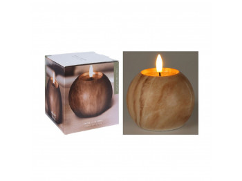 Candle KOOPMAN LED BALL CANDLE 100X75MM BROWN (771399) (AX5435900)