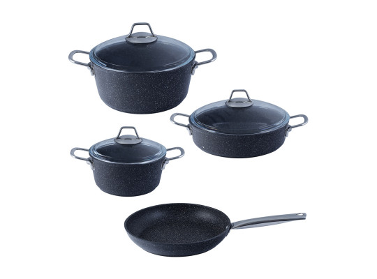 Casserols set FALEZ 15324 BLACK LINE 7PCS SET 