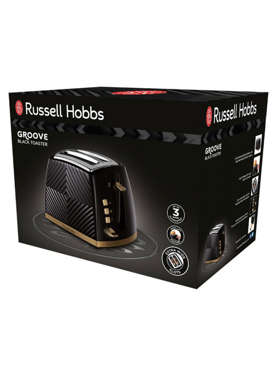 Toaster RUSSELL HOBBS BLACK GROOVE 2 SLICE (26390-56/RH)