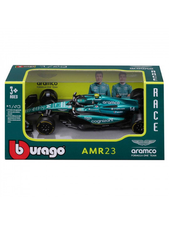 Transport BBURAGO 18-38090 (#14) ASTON MARTIN AMR23 SCALE 1:43 