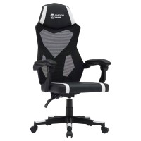 Игровое кресло CANYON Flow (Black/White) (CNE-MCH01W)