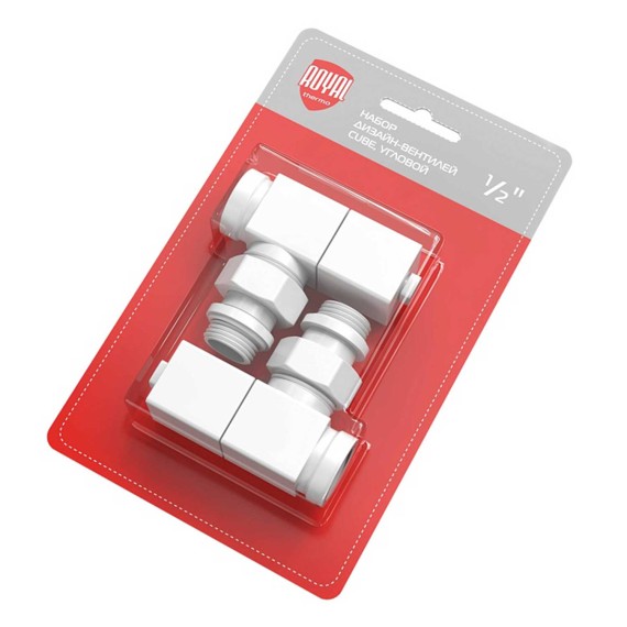 Կափույր ROYAL THERMO CUBE SET ANGLE WHITE 1/2 