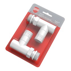 Valve ROYAL THERMO PIANO SET ANGLE WHITE 1/2 