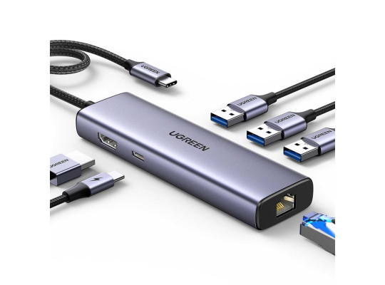 Usb-узел UGREEN USB-C Multifunction Adapter (15598)