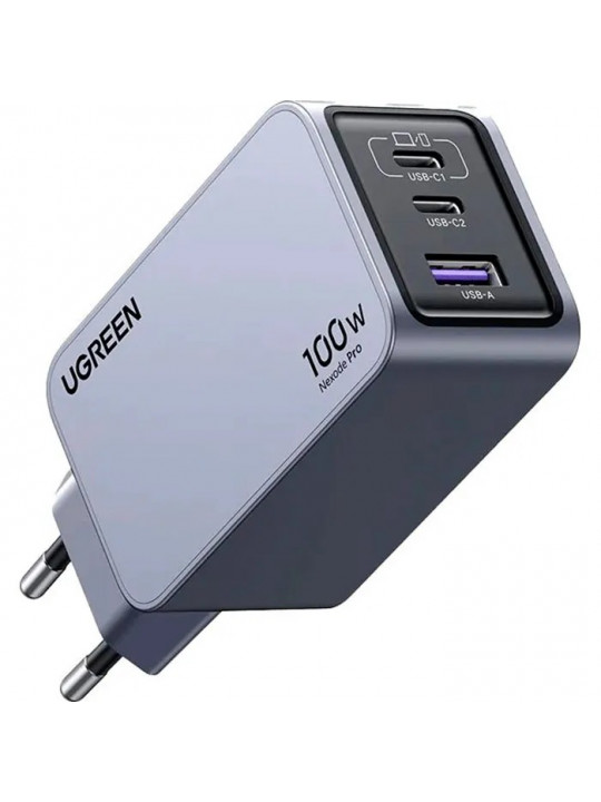 Power adapter UGREEN X757 Nexode Pro GaN Fast Charging 100W PD 3 Ports (GR) (25874)